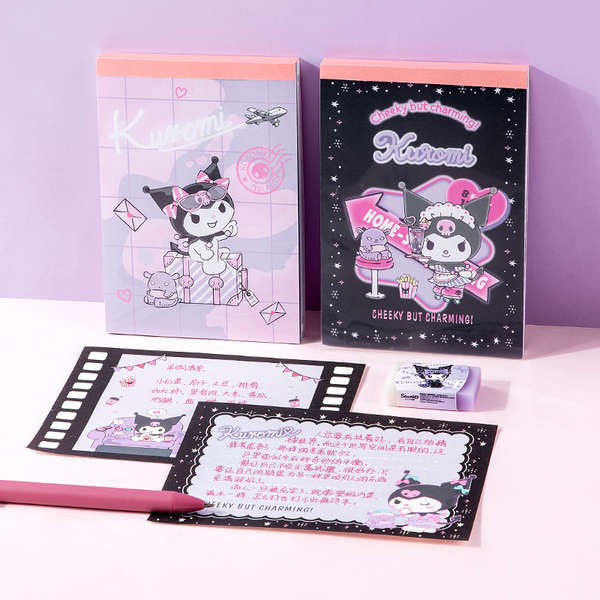 Sanrio Kuromi Notebook Notepad A7 กระดาษ Notepad ฉีกได้การ์ตูน Notepad Sticky Note