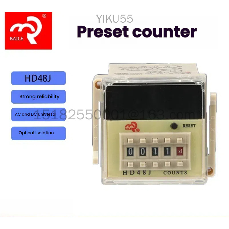 Baile Counter DH48J/HD48J/HD48J เคาน์เตอร์อิเล็กทรอนิกส์พร้อมหน่วยความจํา Preset Counter Baile