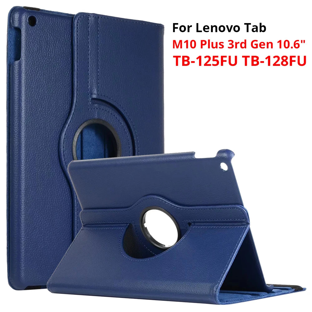 สําหรับlenovo Tab M10 Plus 3rd GenกรณีหมุนสําหรับLenovo Tab M10 Plus 3rd GenกรณีTB125FU TB128XU 2022 10.6 แท็บเล็ตFunda