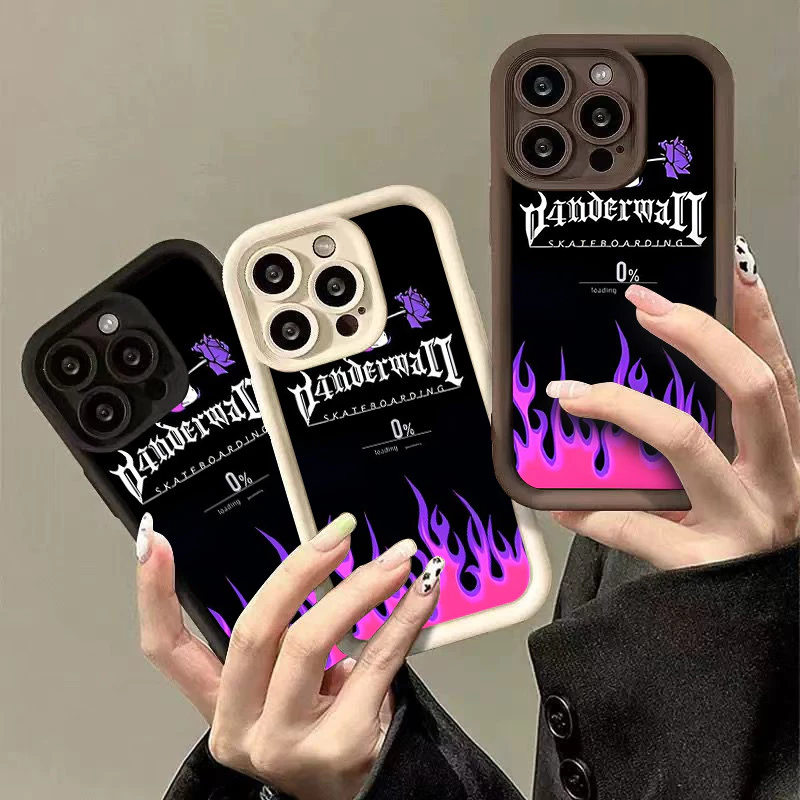 COD เคสไอโฟน 13 ภาพเปลวไฟสีม่วง Case for IPhone 13 12 6 7 8 Plus 14 15 16 Pro X XR XS XSMAX PROMAX SE2020 ส่งจากไทย