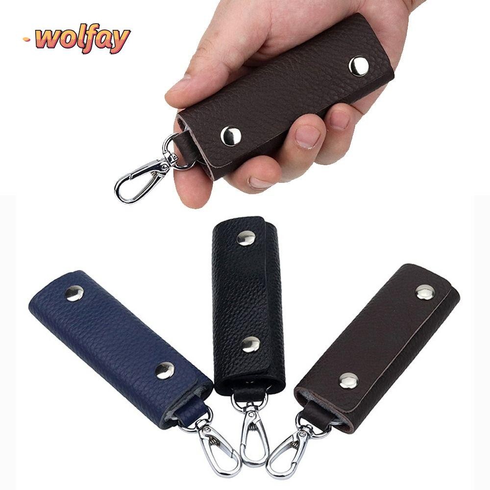 Wolfay Wallet Holder Chain, Leather Vintage Car Key Pouch Bag, Creative Multifunctional Key Organizer Gift