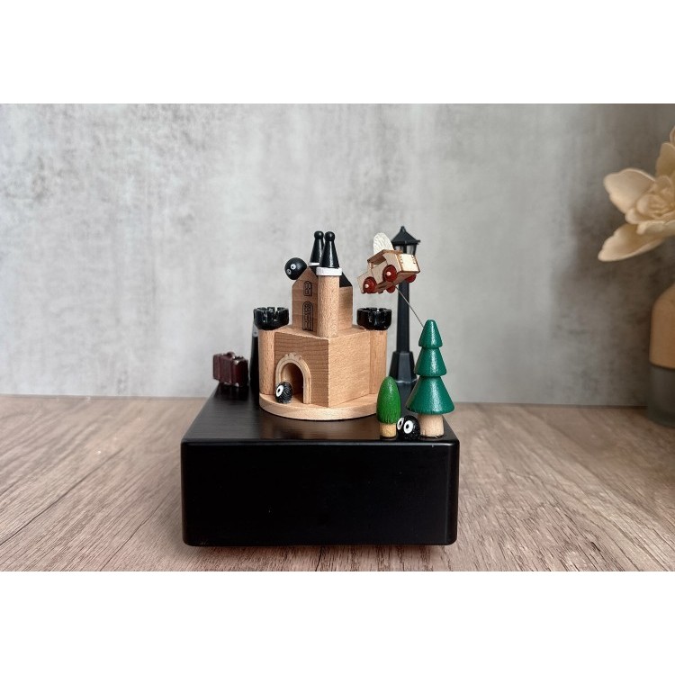 [Anyuan ที่โดดเด่น] Faceless Man ปราสาทยุโรป Beech Music Box Fairy Tale สไตล์รถขนาดเล็กกล่องดนตรีไม้ของขวัญสร้างสรรค์ของขวัญเล็กๆ - รูปที่ 7
