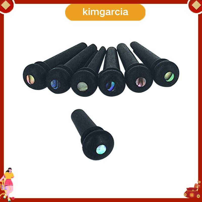 kimgarcia Ebony Guitar Bridge Pins,Ebony End Pin,Endpin,Abanlone Dot สําหรับชิ้นส่วนกีต้าร์โปร่งเปลี