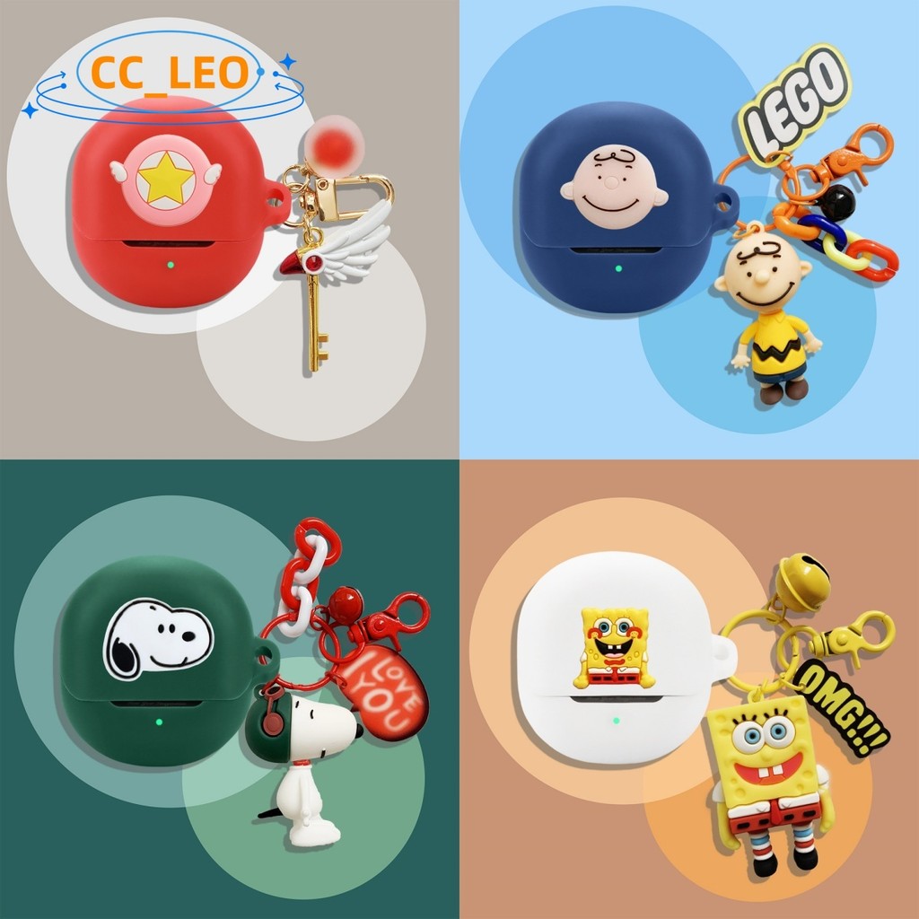 For SoundPeats Air5 Case SoundPeats Air5 Lite Silicone Soft Case Cartoon Snoopy Pendant SoundPeats A