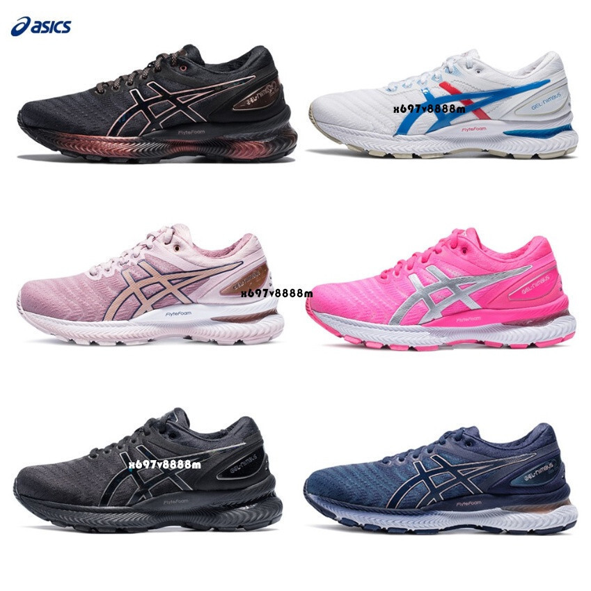 Asics GEL-NIMBUS 22 ผู้ชายผู้หญิงกีฬากันกระแทก Anti-slip สวมใส่รองเท้าวิ่งแฟชั่น All-Match 200