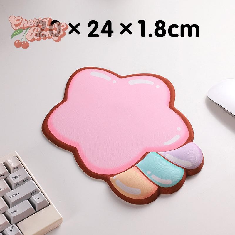 (Cherry Bomb) Star Rainbow Mouse Pad Holder Keyboard Wrist Rests Cushion for Computer Office PC, Laptop Desktop. ใหม่