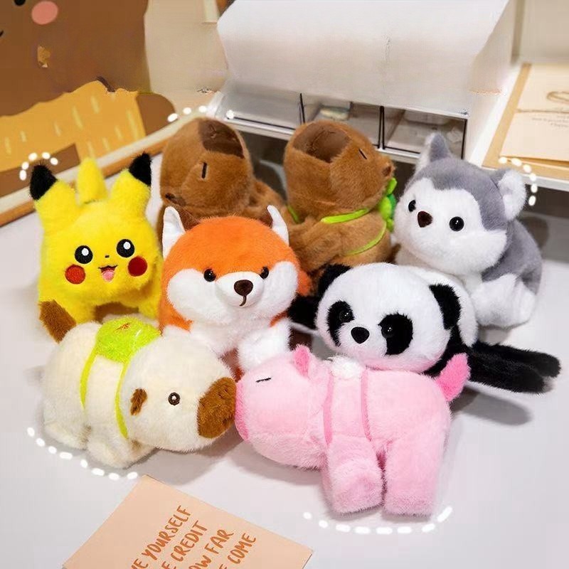 ตกแต่งบ้าน ตบสร้อยข้อมือชุด แบบนิ่ม แพนด้าคาปิบาระตุ๊กตาตุ๊กตาต แฟชั่นน่ารัก ของเล่น  ตุ๊กตานุ่มนิ่ม ของเล่นแรคคูนน่ารัก