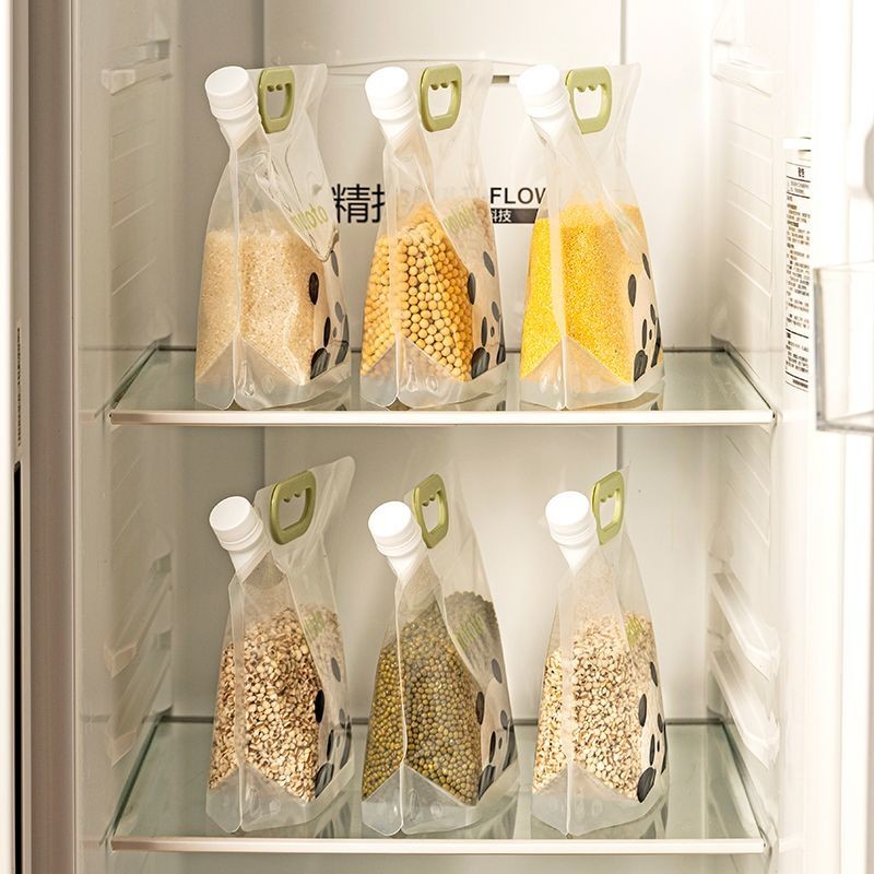 แม่บ้านสมัยใหม่ mototo Panda Whole Grain Storage Bag Sealed Insect-Proof Moisture-Proof Rice Storage Sub-Packing Rice B20250318