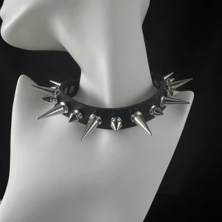 Punk Gothic Rivet Choker สร้อยคอ Harajuku หนังสีดําสร้อยคอเครื่องประดับอุปกรณ์เสริม