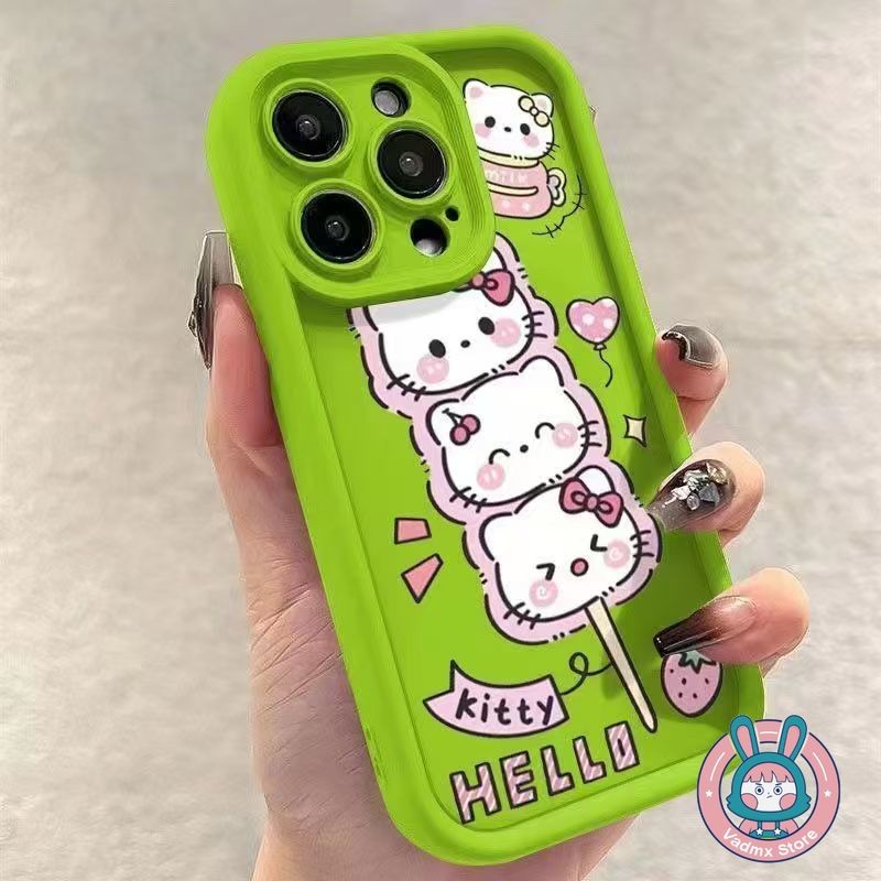 น่ารัก Hello Kitty นุ่มสําหรับ OPPO Reno 7 7Z 6 6Z 5 Pro รูปที่ 6