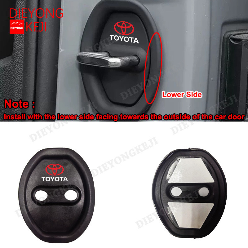 1/4 ชิ้น Toyota ซิลิโคนรถประตูล็อคป้องกันประตูล็อคโช้คอัพเงียบอุปกรณ์เสริมสําหรับ Toyota GR Vios Wis