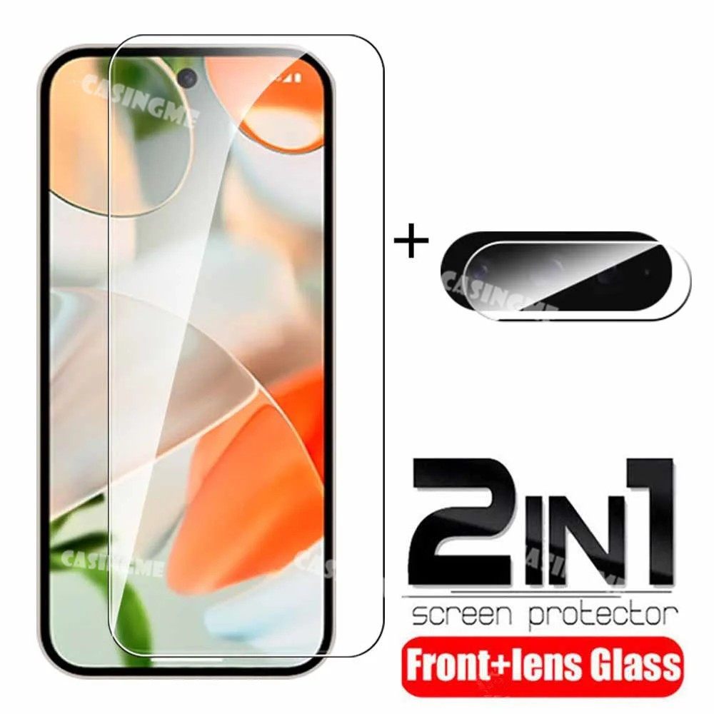 2in1 กระจกนิรภัยสําหรับ Google Pixel 9 Pro XL 5G HD Full Clear Screen Protector Pixle 8 9 Pro XL พิก