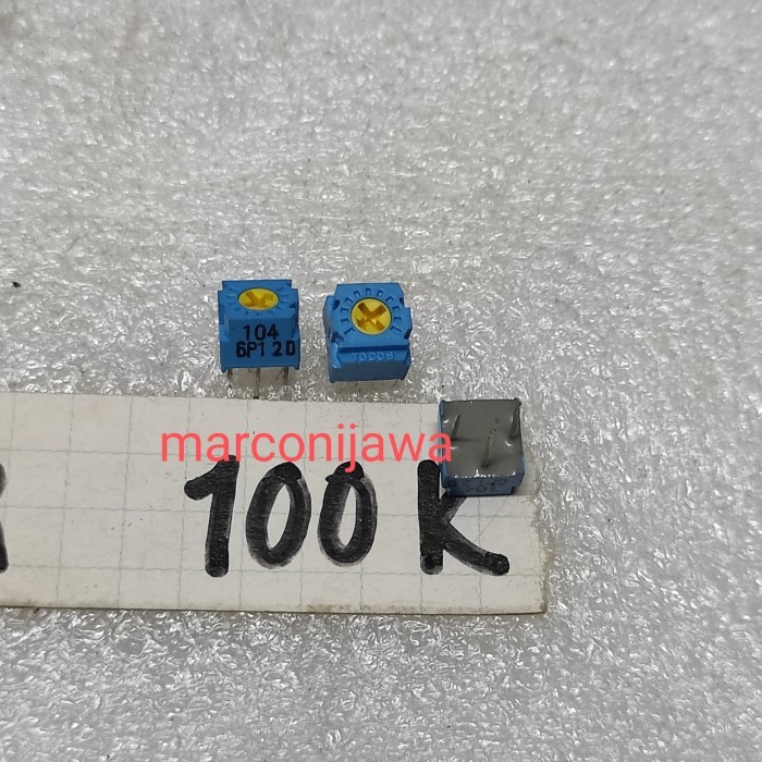 AS01 ตัดแต่งพอต VR 104 100K ohm ตัดแต่งท็อป ด้านหน้า