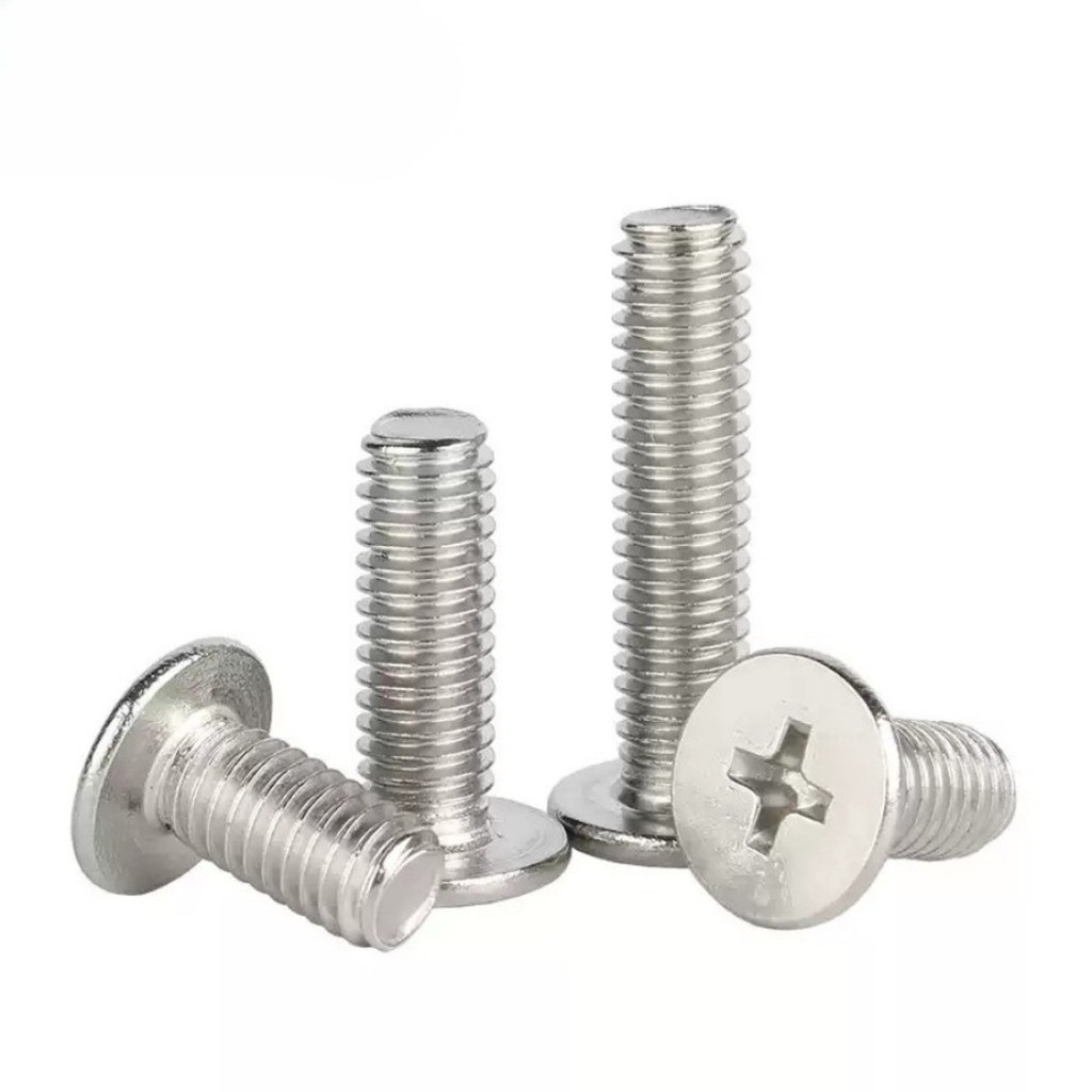 304 สแตนเลสสตีล Phillips สกรูหัวแบนขนาดใหญ่สกรูหัวแบน CM สกรูคอมพิวเตอร์ M5/M6/M8