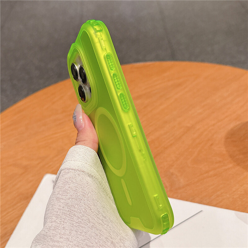 ถอดออกได้3 ใน 1ลูกอมสีโปร่งแสงแม่เหล็กกรณีโทรศัพท์สําหรับ ไอโฟน 16 11 12 13 14 15 มือโปร สูงสุด 15 14 16บวกกันกระแทกกันชนนุ่มปลอก เคลือบ พีซี ปกหลัง - รูปที่ 3