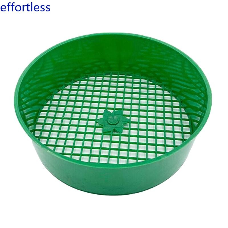 Green Round Garden Sieve Plastic Riddle Stone Sand Seedling Mesh Sieve Garden