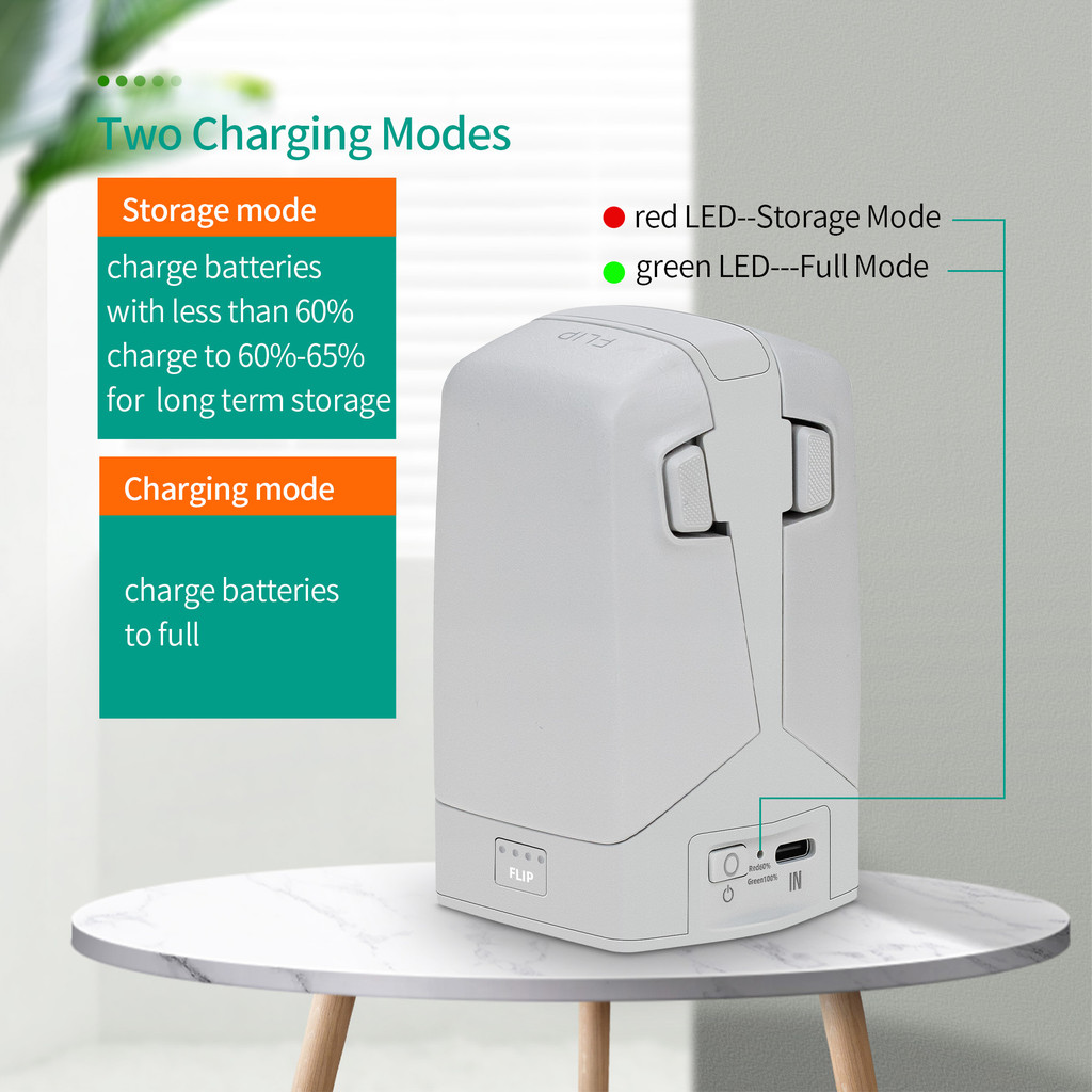 เครื่องชาร์จสําหรับ DJI FLIP Battery Manager เครื่องชาร์จแบบสองทิศทางแนวตั้ง