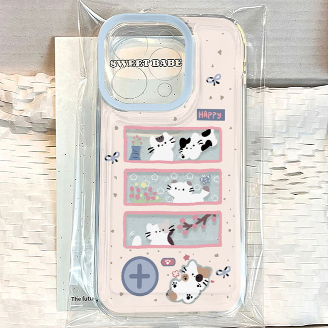 🍨LUSI🍨น่ารักลูกแมวลูกสุนัขเข้ากันได้เคสไอโฟน 11 15 Pro Max 14 12 13 Pro Max XS XR X Max 7 16 14 8 Plus จิ๋มน้อย - รูปที่ 6