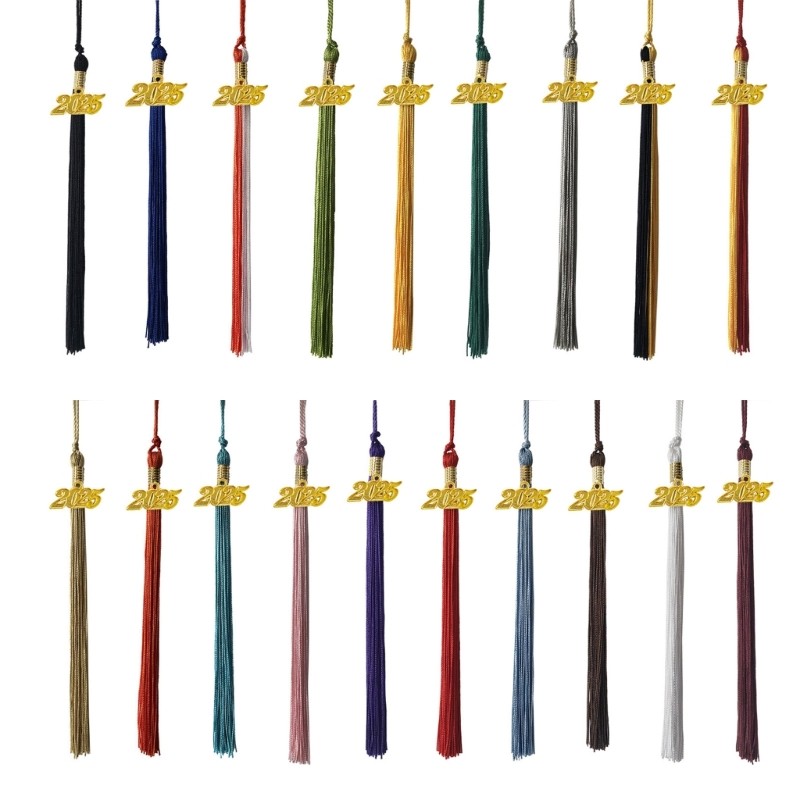 Ha 2025 Graduation Tassels 2025 Graduation Gowns หมวก Tassels Charm สําหรับชุดวิชาการผ้าหมวกและการถ่