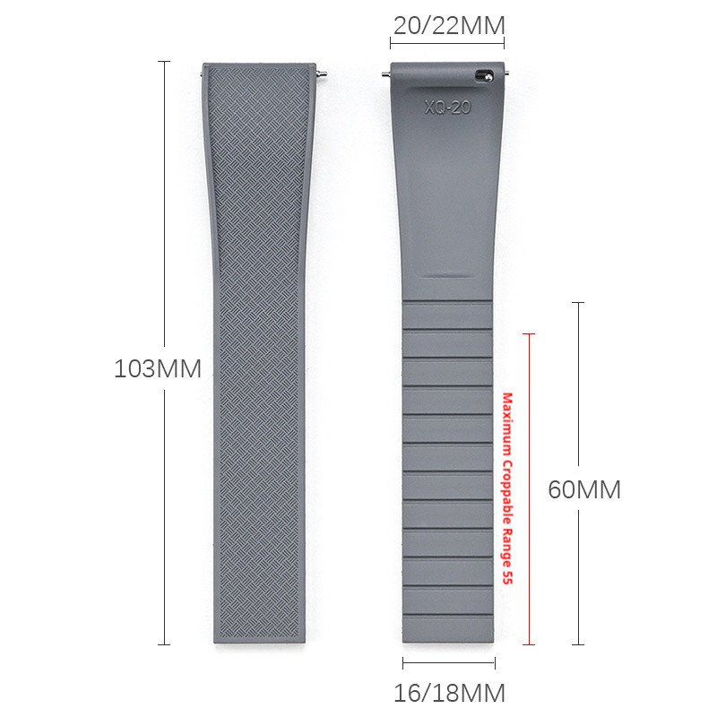 Fkm สาย 20 มม.22 มม.สําหรับ Breitling สําหรับ Rolex Seiko Fluoro ยาง Universal Quick Release หัวเข็มขัดพับสร้อยข้อมือนาฬิกาสําหรับ Omega ราคา ถูกที่สุด ดีลบีเคเค แกลเลอรีภาพที่ 8