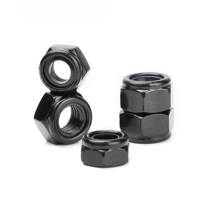 [KJC-FSLM] สีดํา SUS304, น็อตล็อคป้องกันการหลุด M2/M2.5/M3/M4/M6-M20 SUS304/316 น็อตกันลื่นเครื่องซักผ้าไนลอนสแตนเลส, น็อตสกรูล็อค - รูปที่ 2