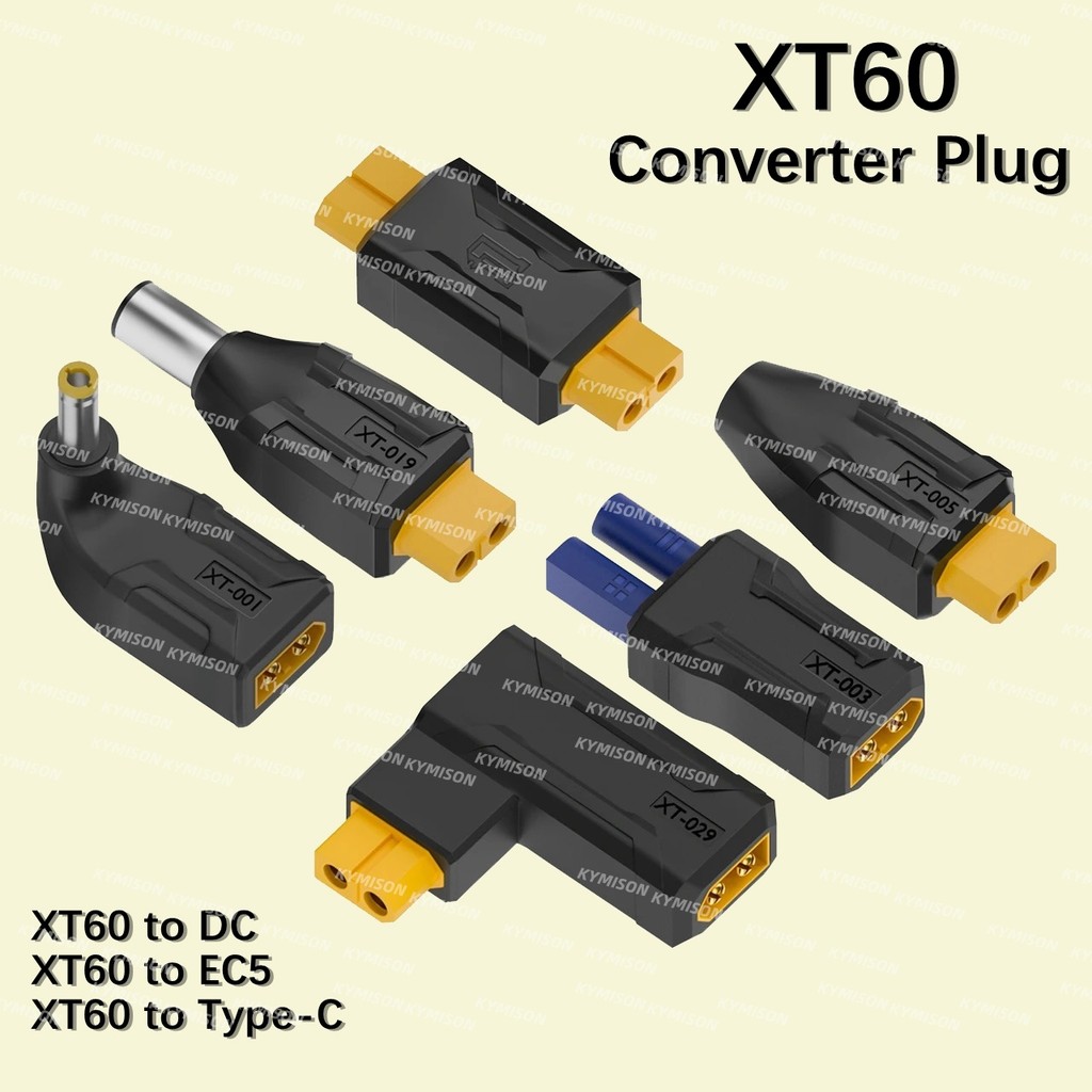 Xt60 ชายหญิง EC5 หญิงปลั๊ก Type-c DC ชายหญิงไม่มีสายไฟปลั๊กอะแดปเตอร์ 55*25 5521 7406 7909 ถึง XT60 