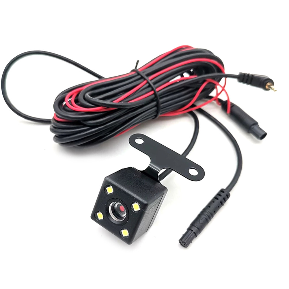 Universal รถดูด้านหลังกล้อง 4 LED Night Vision ที่จอดรถย้อนกลับกล้อง 5 พินสําหรับ Dashcam
