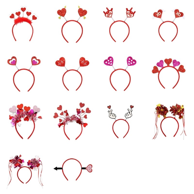 FLY Heart Wing Headband Shining Love Heart Hairhoops เทศกาลธีมผมตกแต่ง