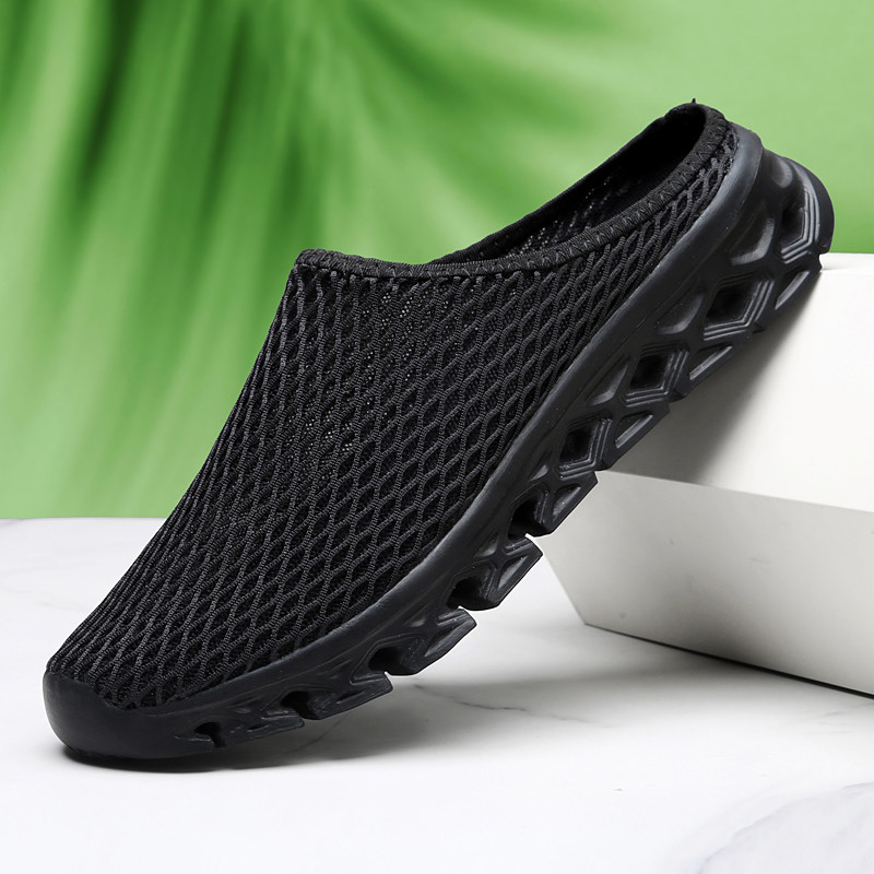 Ultralight ผู้หญิงผู้ชายครึ่งรองเท้าลื่นบนรองเท้าเดินขับรถรองเท้า size35-45
