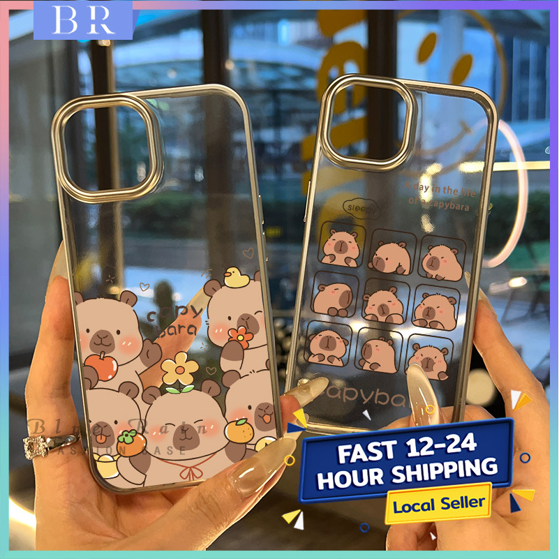 for iPhone เคสไอโฟน11 คาปิบาร่า เคสไอโฟน 13 pro max 16 15 14 13 12 11 x xs max xr 7plus 8plus เคส 16 plus วัสดุ TPU Elec