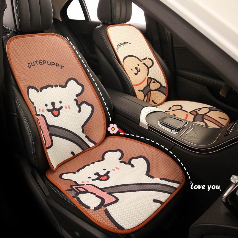 Hot sales Cute Puppy Breathable Non-Slip Car Seat Cushion Four Seasons Universal Car Interior Decoration
