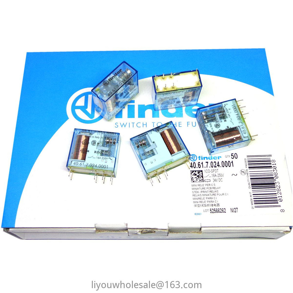 ยี่ห้อใหม่ Original finder/finder Relay 40.61.7.024.0001 ประเภท 40.61 S 24VDC40.52 24V 40.61 95.05 40.52.9.024.000