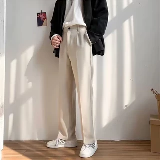 กางเกงขากว้างลําลอง ทรงหลวม สไตล์เกาหลี สําหรับผู้ชาย Clothing เสื้อผ้า Man ลำลอง