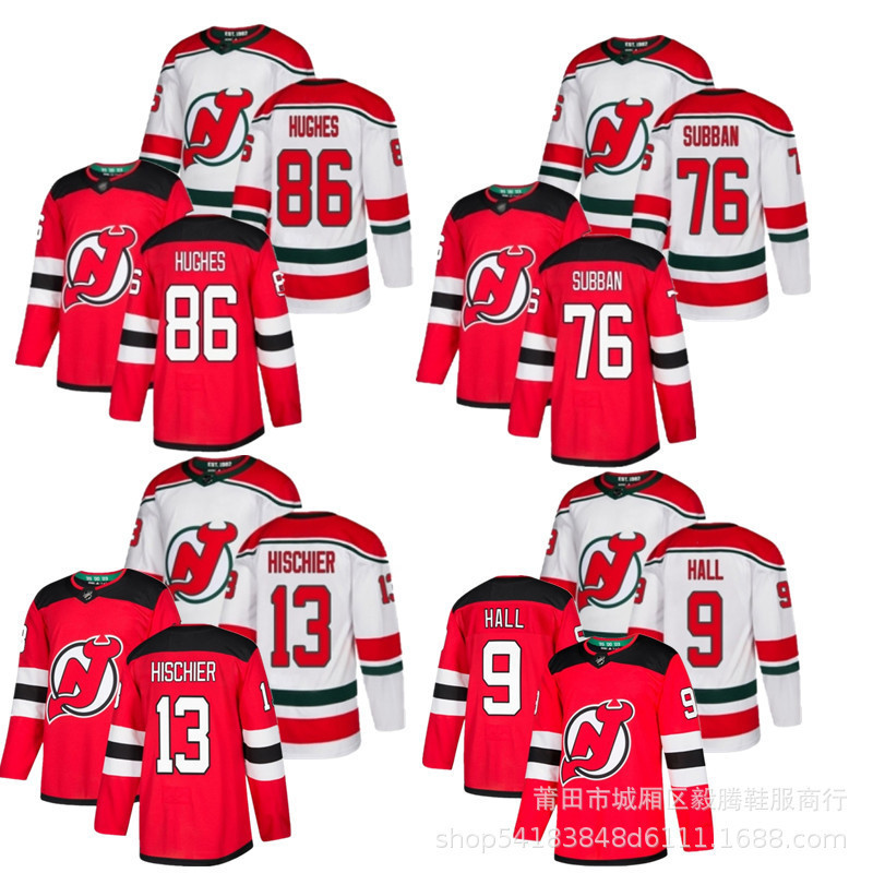 NHL Hockey Jersey Hockey Jersey Devils 76 Subban 86 Hughes 9 Hall Jersey
