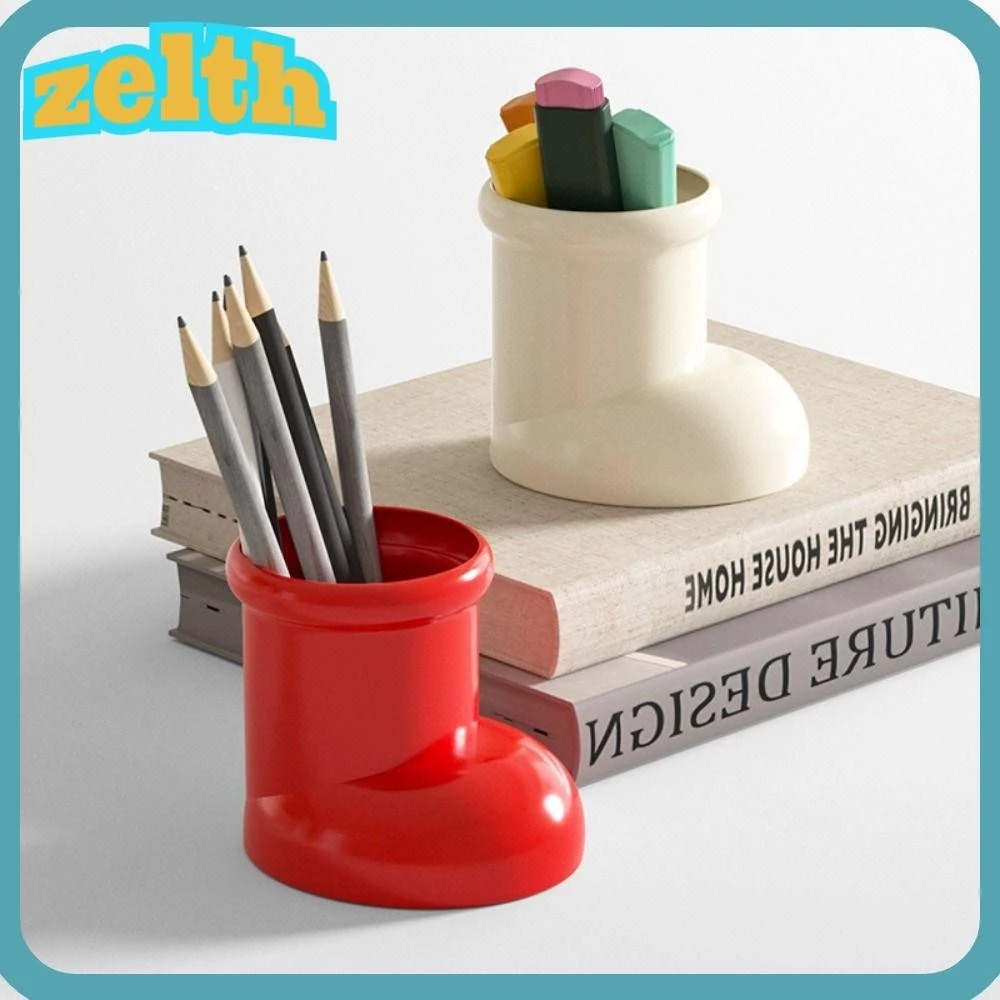 Zelth กล่องเก็บปากกา พลาสติก ทรงบูท สไตล์นอร์ดิก สําหรับตกแต่งบ้าน