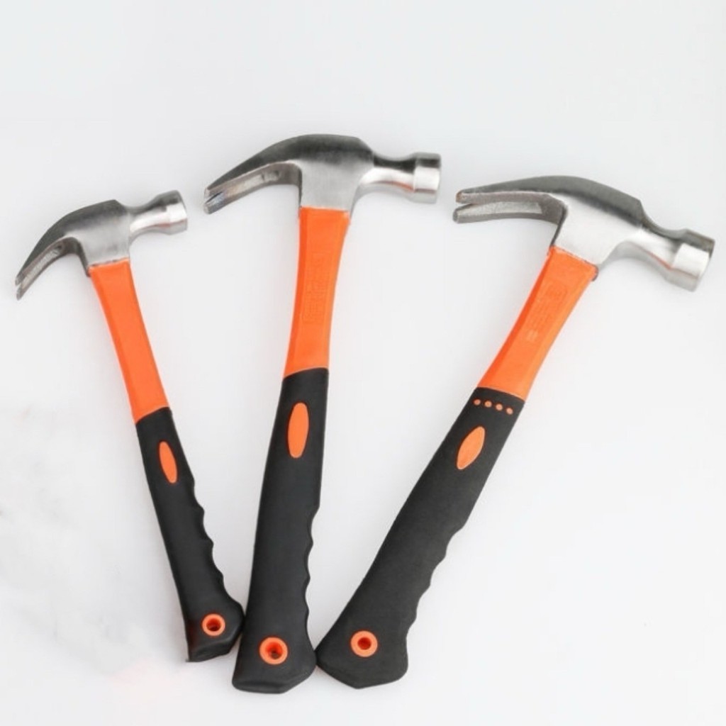 💎 ค้อนหงอน ค้อน หัวกลม ตอกตะปู งัดตะปู ด้ามไฟเบอร์ ขนาด 12 นิ้ว ฆ้อน เครื่องมือช่าง เกรดพรีเมี่ยม 💎