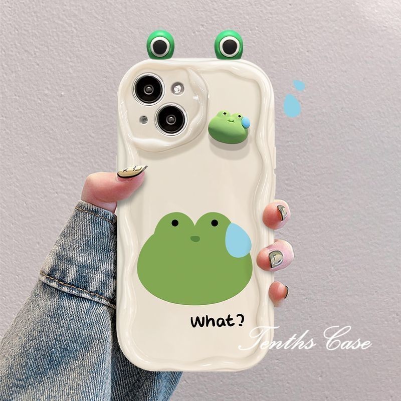 เคสโทรศัพท์มือถือแบบนิ่ม ลายการ์ตูนกบ 3D สําหรับ Samsung A55 A35 A15 A25 S24 A05 A14 A34 A54 A03s A04s A05s A23 A13 A33 A53 A12 A22 A52s A32 A51 A50s A30s S21