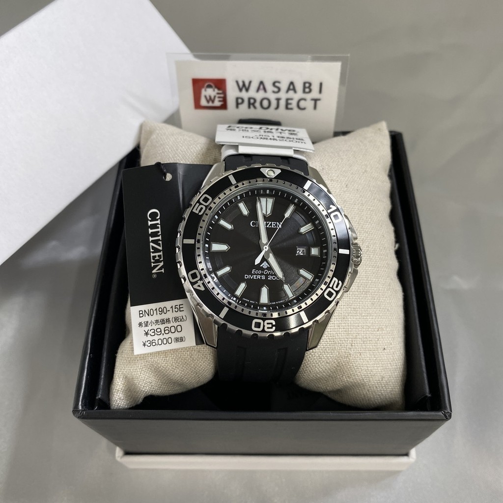 [Authentic★Direct from Japan] CITIZEN BN0190-15E Unused PROMASTER Eco Drive Crystal glass Black Men Wrist watch นาฬิกาข้อมือ
