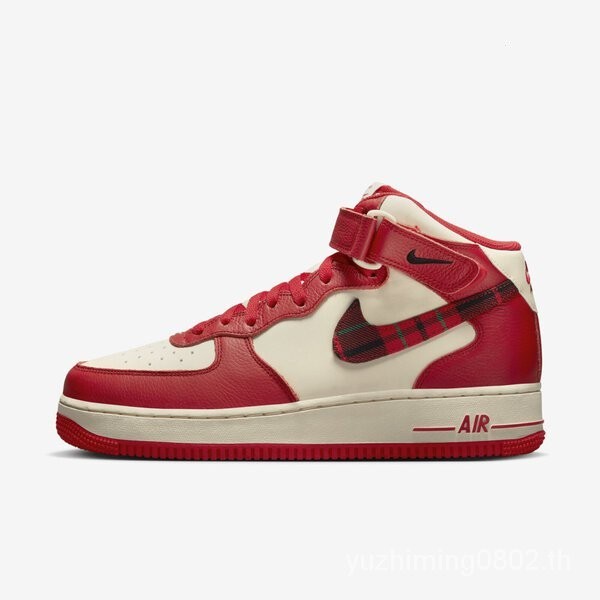 Nike Air Force 1 Mid 07 LX รองเท้ากีฬาลําลอง สีขาว สีแดง สําหรับผู้ชาย [DV0792-101]