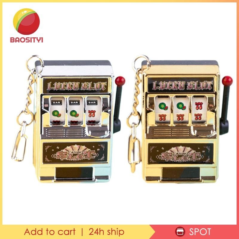[Baosity1 ] Mini Slot Machine Toy, พวงกุญแจ Mini Arcade เกมของเล ่ นสําหรับเด ็ กผู ้ หญิง