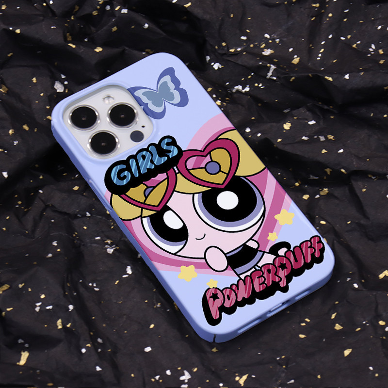 การ ์ ตูนน ่ ารัก Powerpuff Girls hard case แพคเกจเต ็ มรูปแบบ anti drop hard case เคสโทรศัพท ์ เหมาะสําหรับ iPhone 15 14 13 12 11 pro Max se X XR XS Max 7 8 6s Plus & *-