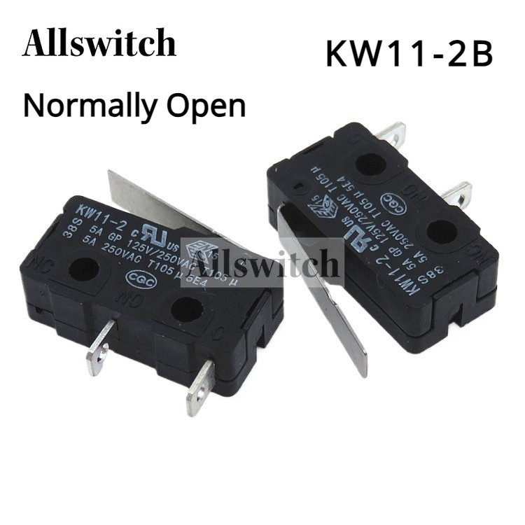 Kw11-2b Micro Switch 2Pin 5A 250V 24V ปกติเปิด Silver Pin Contact Micro Limit Switch