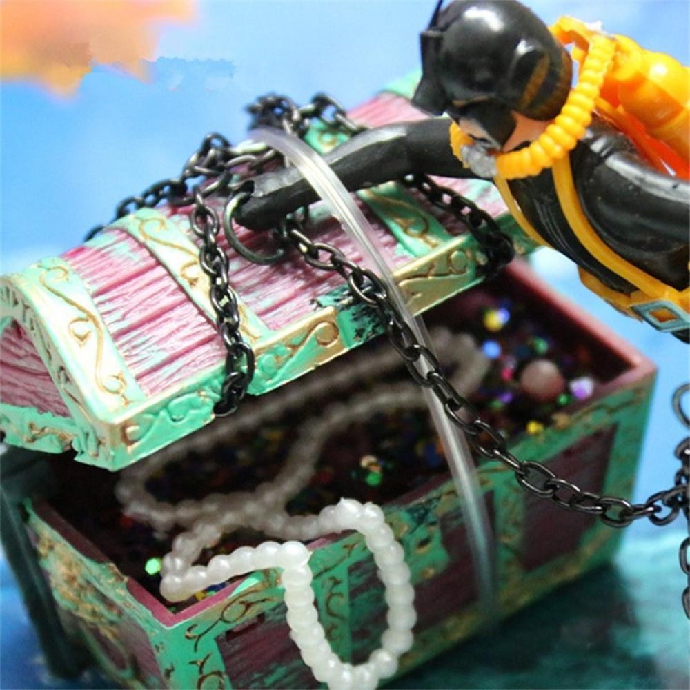 [ForeverYoung ] Resin Treasure Diver Fish Tank Decor Mini Submarine Ornament Aquarium ตกแต ่ งภูมิทัศน ์ ใต ้ น ้ ํา E5K7