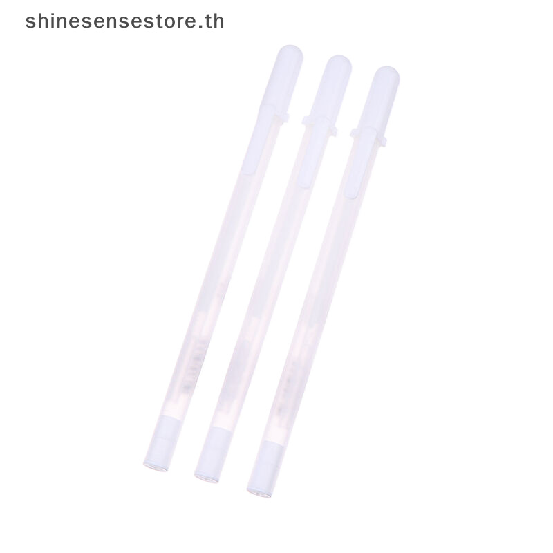 Shine 3 ชิ ้ นสีขาวเจลหมึกปากกาคลาสสิก Gelly Roll Art Highlight Marker ปากกา Bright White Manga Marker ปากกา Art Paing ปากกา TH