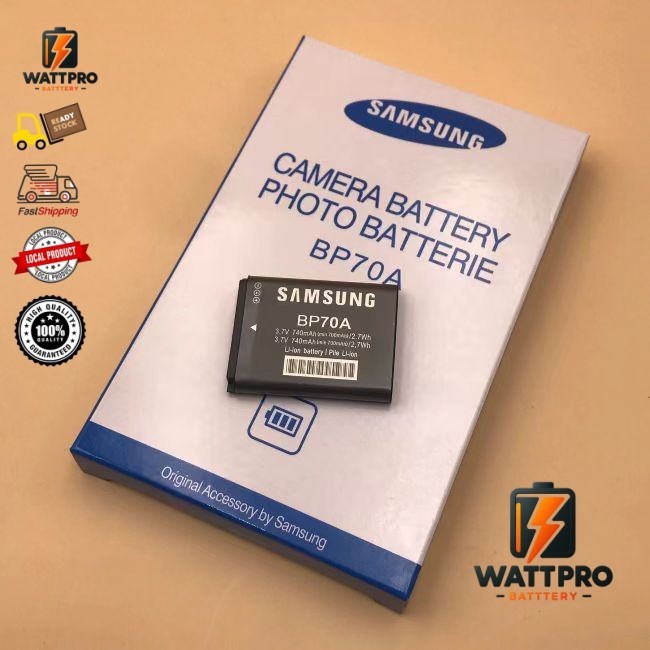 แบตเตอรี่กล้องดิจิตอล BP70A สำหรับ Samsung PL100, PL120, PL200