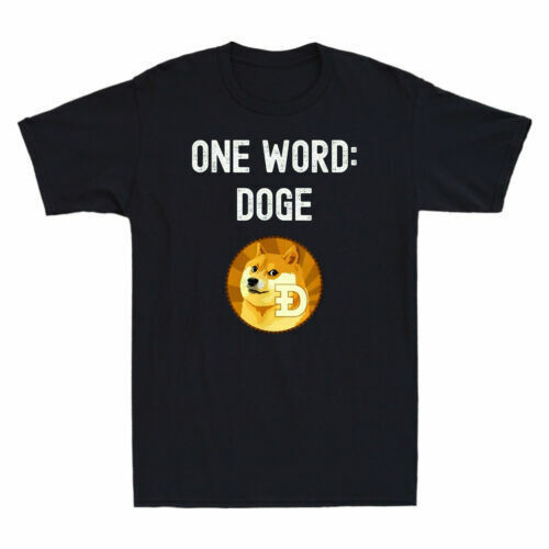 Dogecoin Funny Doge Coin สกุลเงิน Meme Vintage เสื้อยืดผู้ชาย