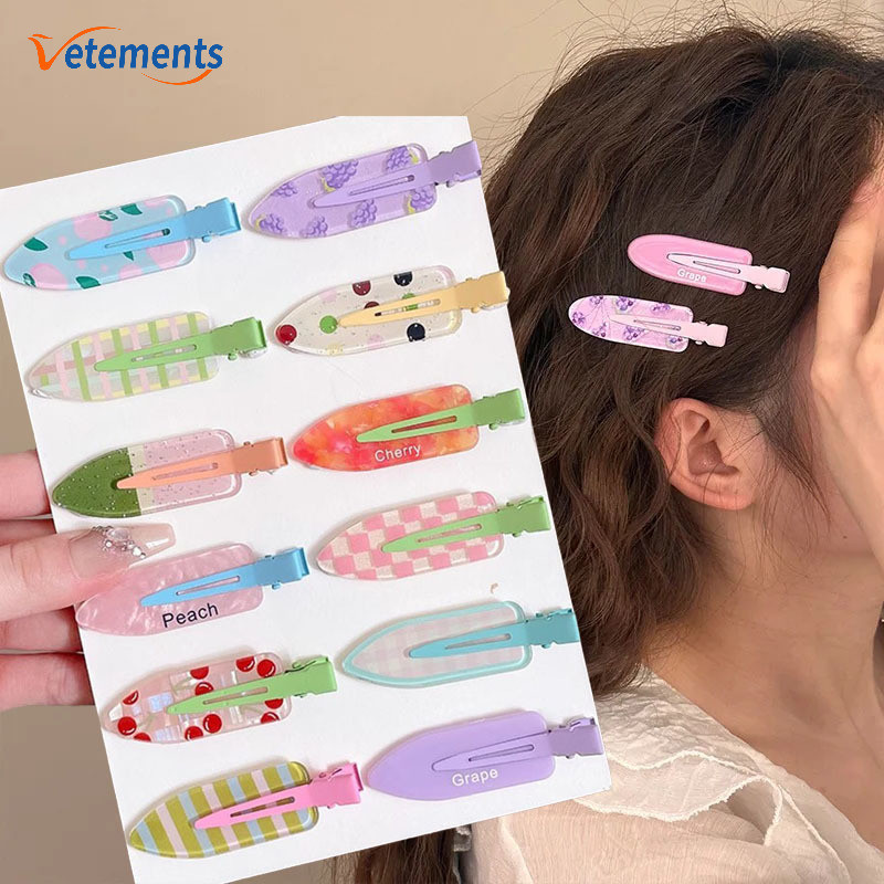 2ps หวานเชอร์รี่ Traceless Hairpin สาวเกาหลีด้านข้าง Bangs BB คลิปการ์ตูนแตงโม Barrette อุปกรณ์เสริมผม