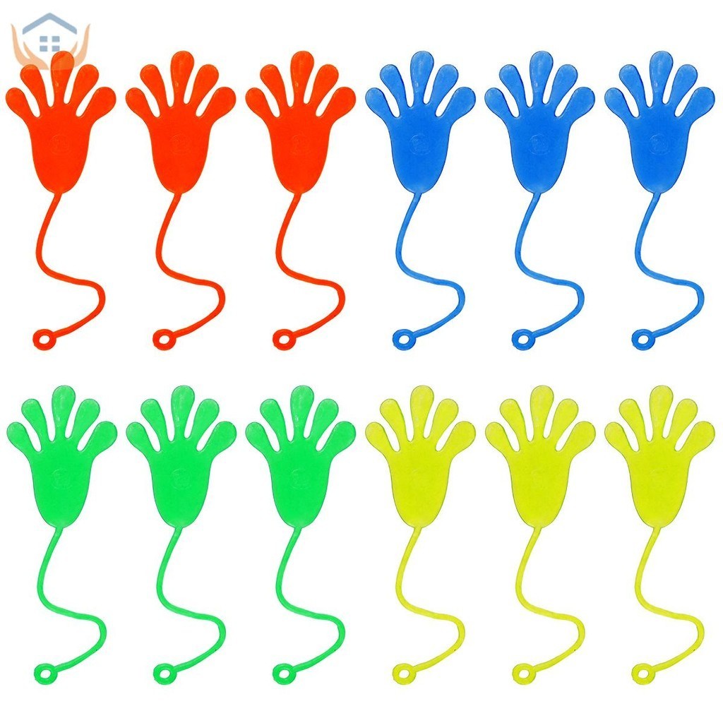 12pcs ตลก Sticky มือของเล่น Jelly ยืด Sticky Palms ของเล่น Novelty Sensory ของเล่นวันเกิด Party Favor SHOPTKC0567