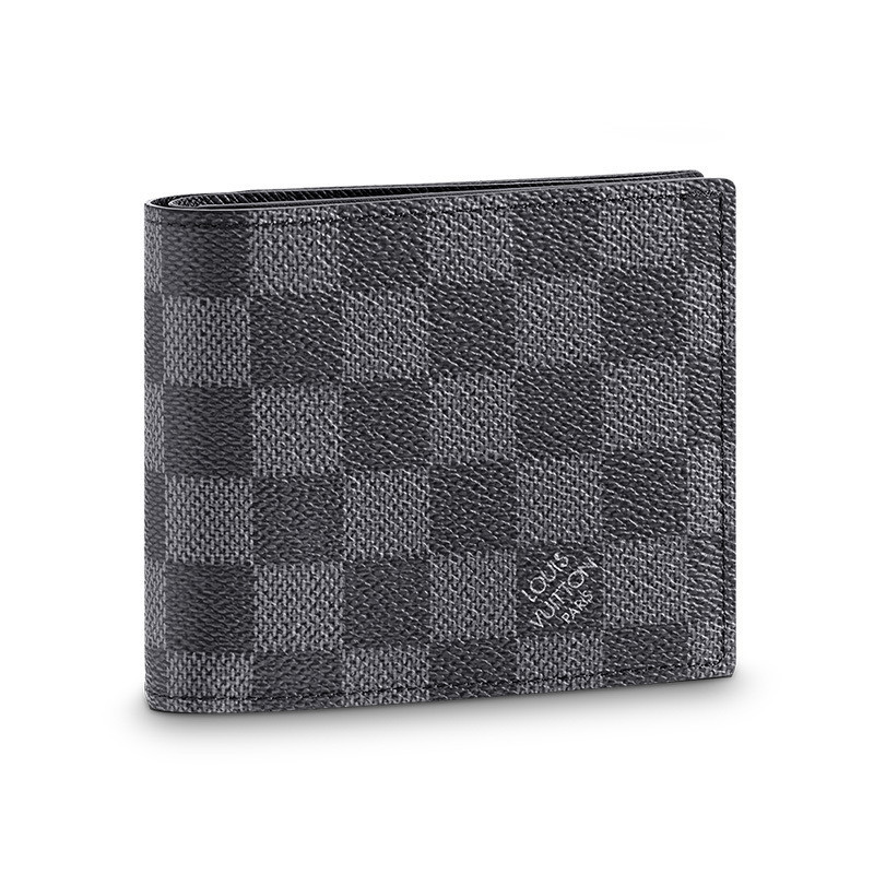 Louis Vuitton/Louis Vuitton New Men's Wallet LV MARCO Checkerboard Canvas Short N63336