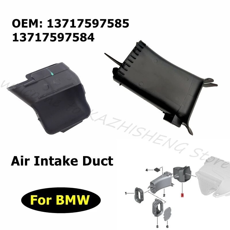 KA  13717597585 13717597584 Car Accessories Engine Air Intake Duct Interface For BMW F20 F21 F30 F31